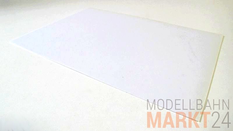 Bastel-Platte weiß aus Polystyrol Plastik ca. 295 x 209 mm