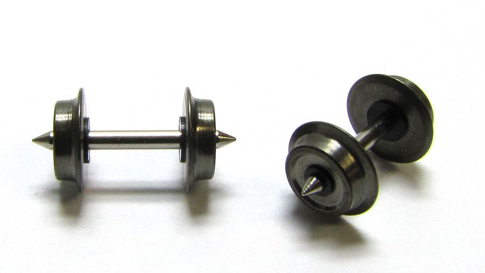 Präzisions-Radsatz Minitrix Lkdm 6,2 mm Achse 15,4 mm für 2-Achser b.i.