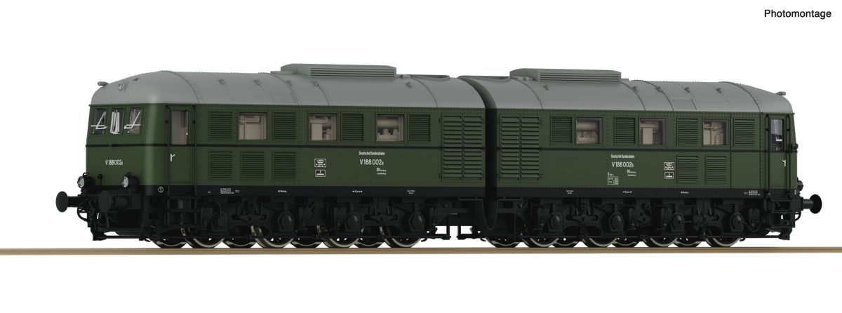 ROCO 70118 Dieselelektrische Doppellokomotive V 188 002, DB DCC Sound Spur H0