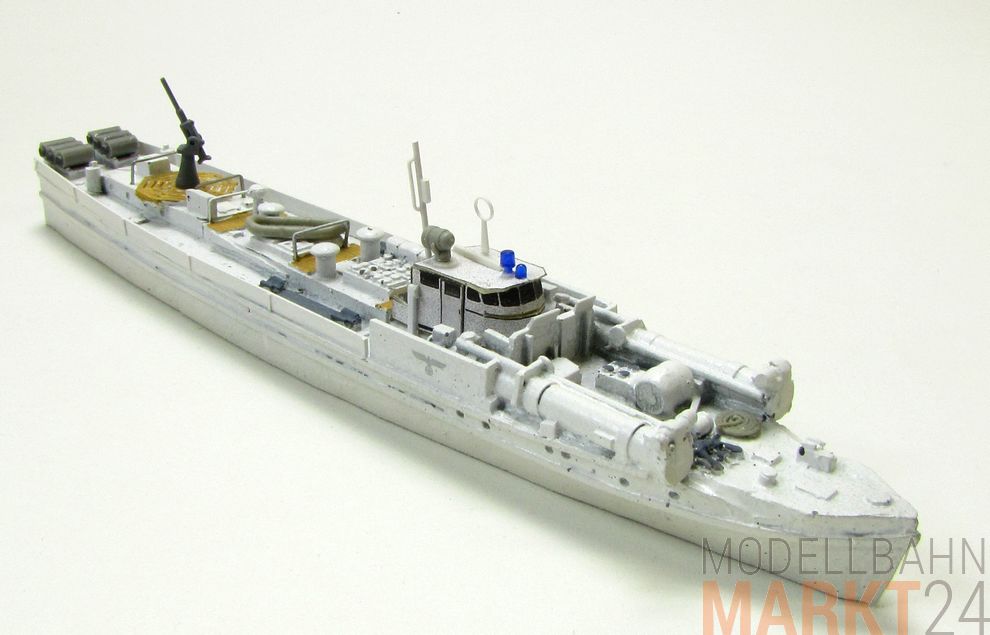 Deutsches Schnellboot S7-13 von 1934  in weiß Militär Standmodell Maßstab 1:160