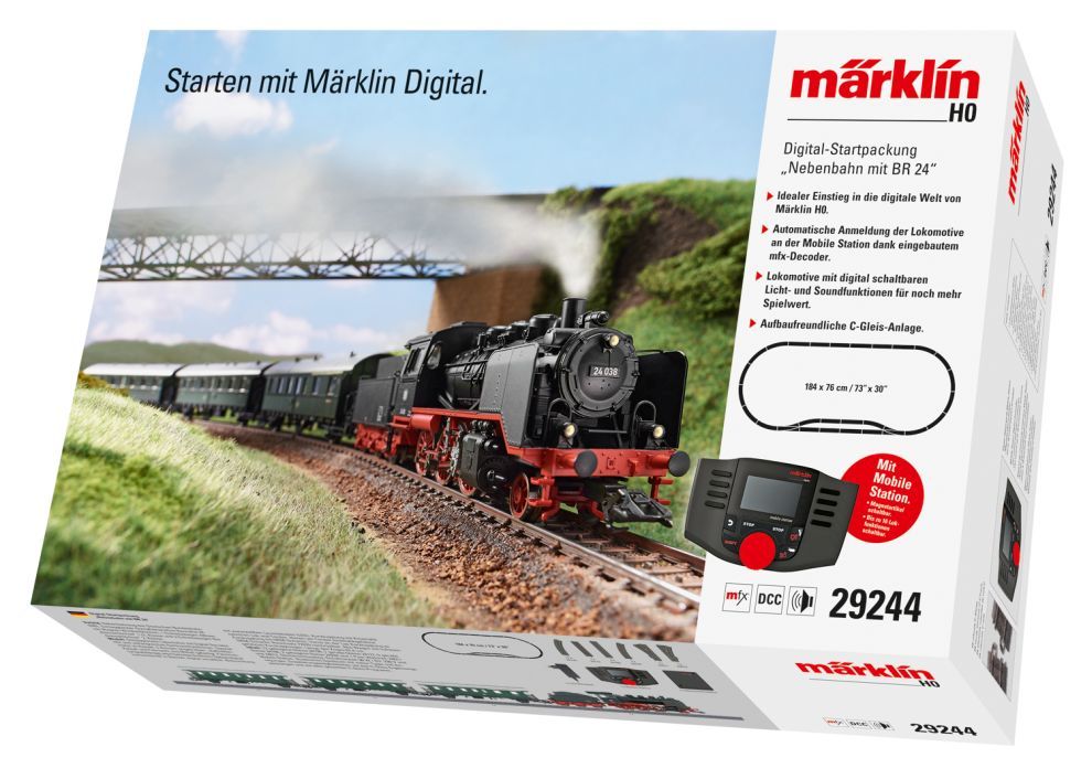 MÄRKLIN 29244 Digital-Startpackung Nebenbahn mit BR 24 Spur H0