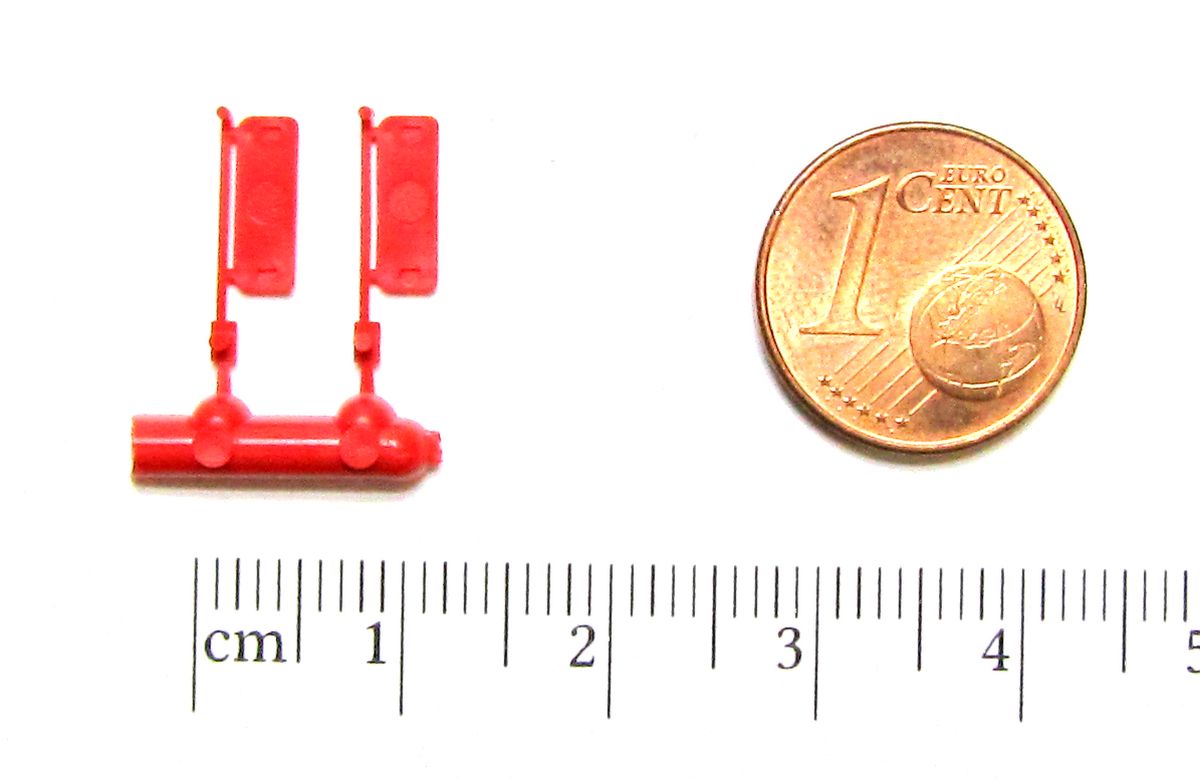 Ersatz-Rückspiegel rot 2 Stück eingeklappt z.B. f. ROCO SBB Elektrolok Re 4/4 II H0 - NEU