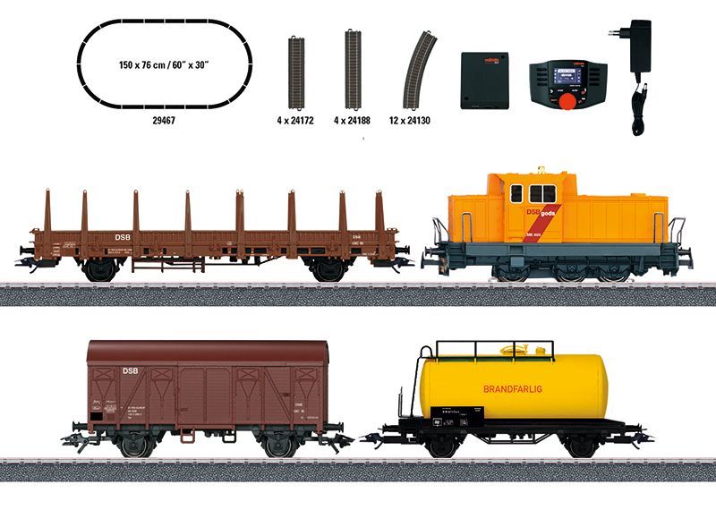 MÄRKLIN 29467 Digital-Startpackung Dänischer Güterzug Spur H0