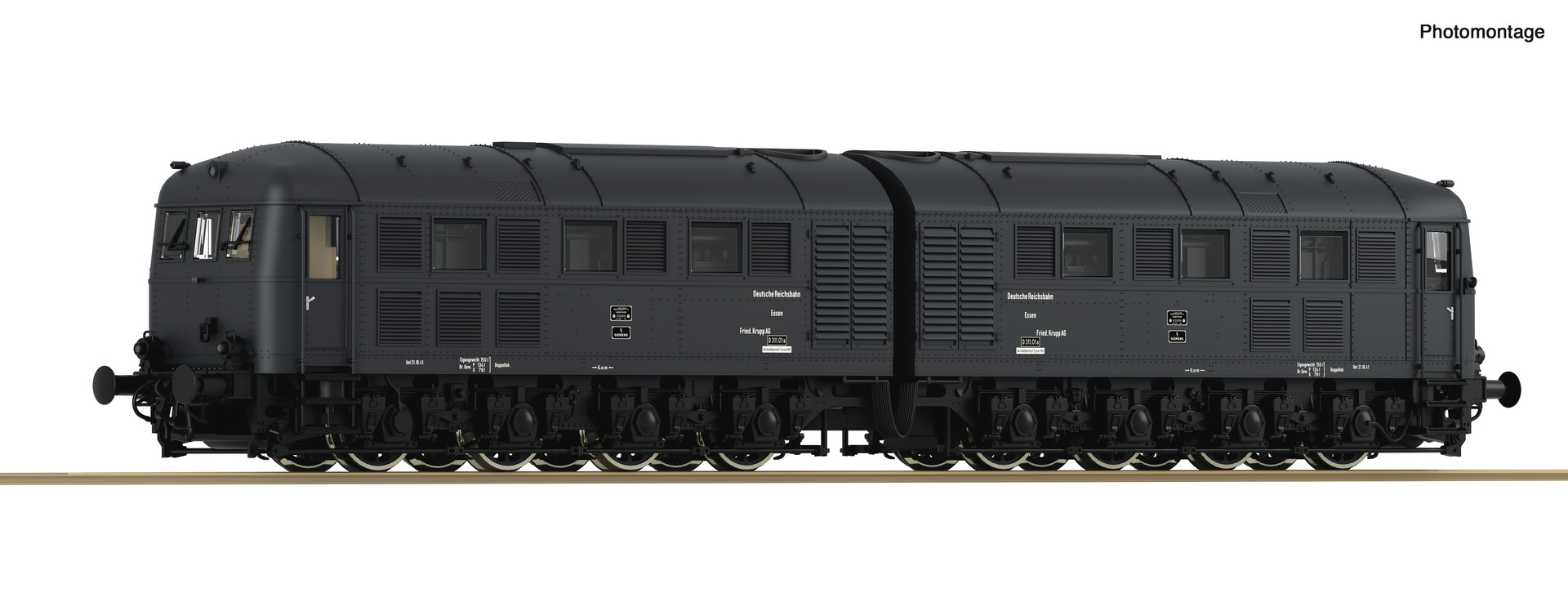 ROCO 70113 Dieselelektrische Doppellokomotive D311.01, DWM DC Spur H0