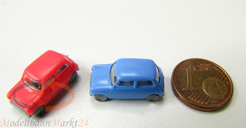 Austin/Morris Mini Cooper 2 x verschiedene Farben Kult-Modell Maßstab 1:160 NEU