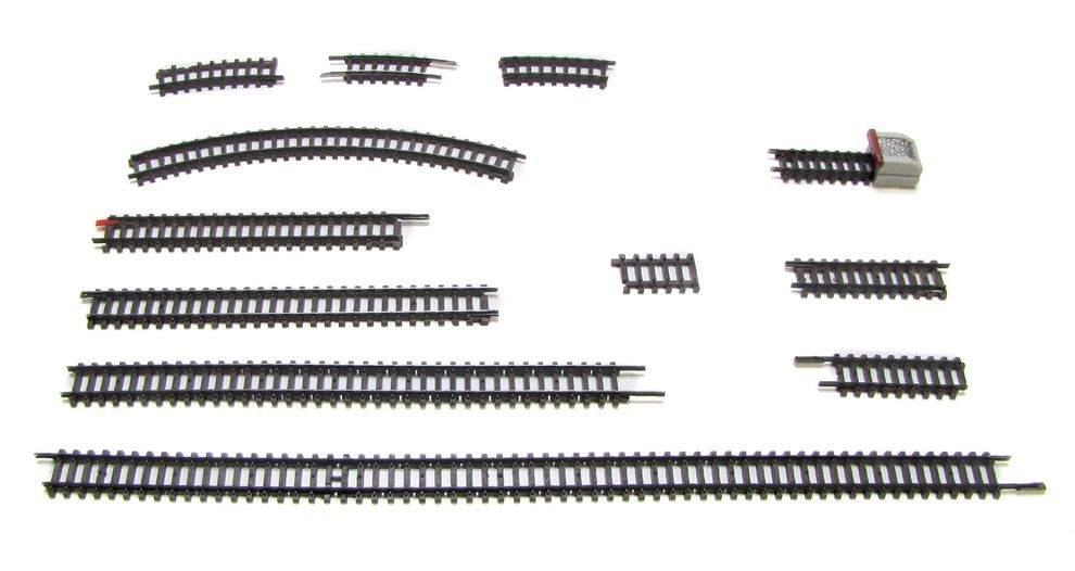 ARNOLD Set 12-teilig gemischtes Gleismaterial gerade und gebogen Spur N 1:160