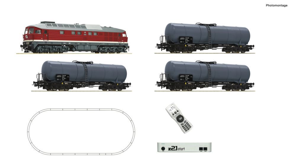 ROCO 5110002 H0 z21 start Digitalset: Diesellokomotive BR 132 mit Kesselwagenzug, DR DCC