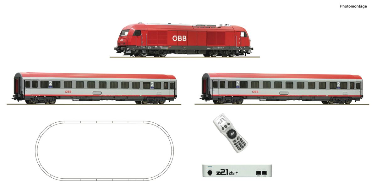 ROCO 5110005 z21 start Digitalset: Diesellokomotive Rh 2016 mit Schnellzug, ÖBB DCC Spur H0
