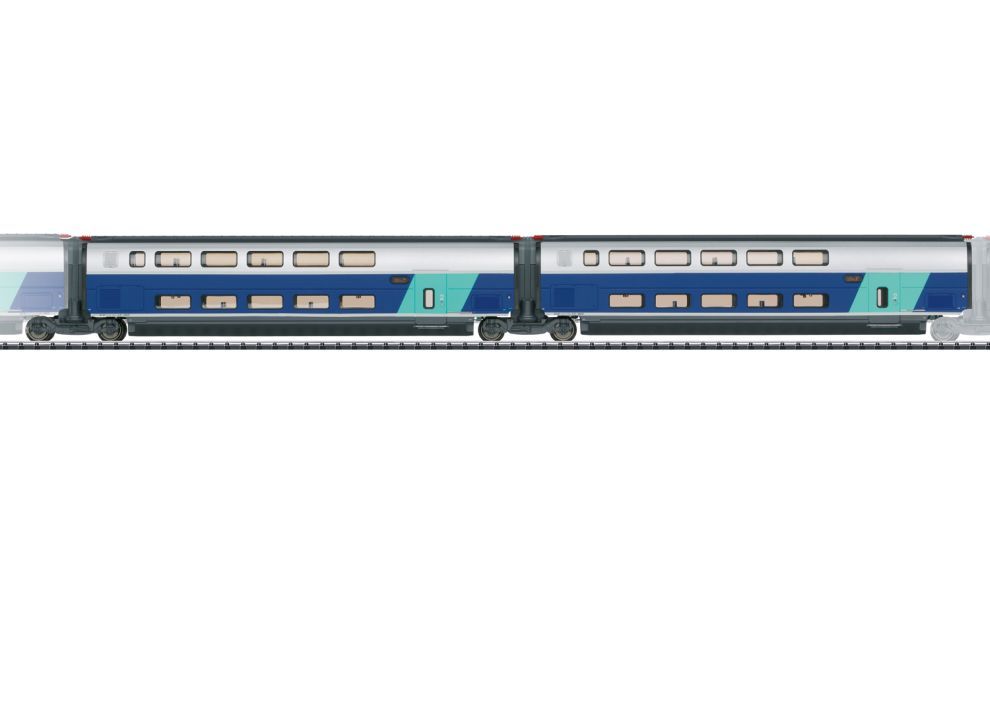 TRIX 23488 Ergänzungswagen-Set 2 zum TGV Euroduplex Spur H0