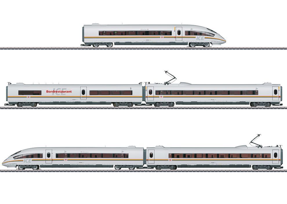 MÄRKLIN 37784 Triebwagenzug ICE 3, Baureihe 403 railbow Spur H0