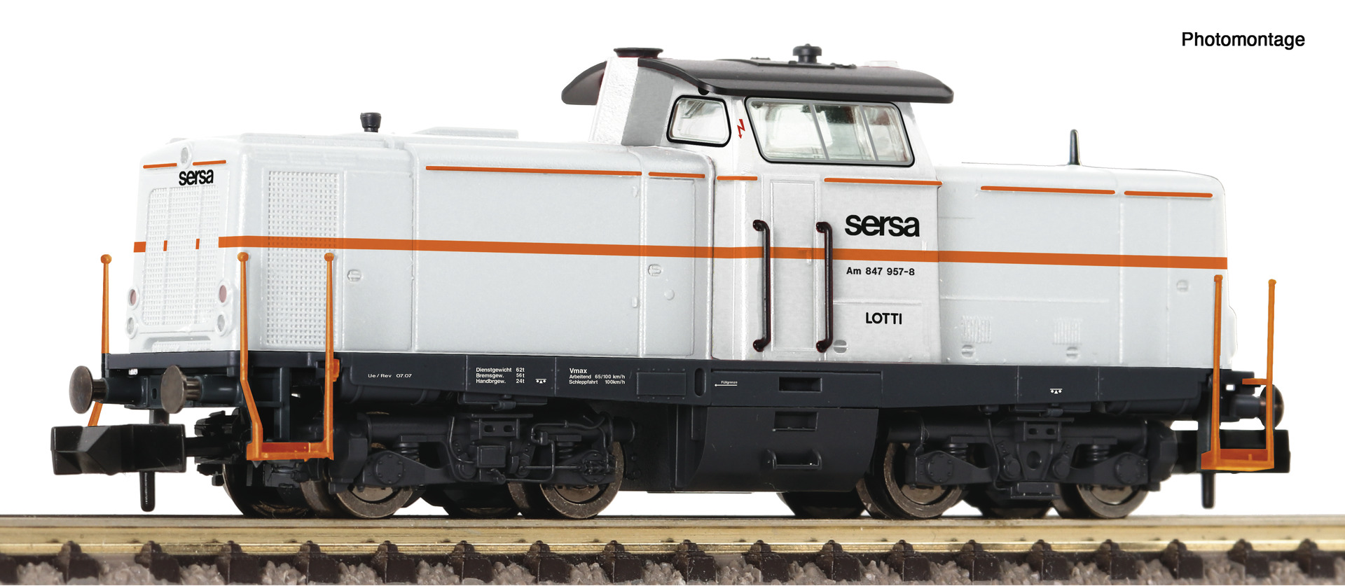 FLEISCHMANN 721212 Diesellokomotive Am 847 957-8, SERSA DC Spur N