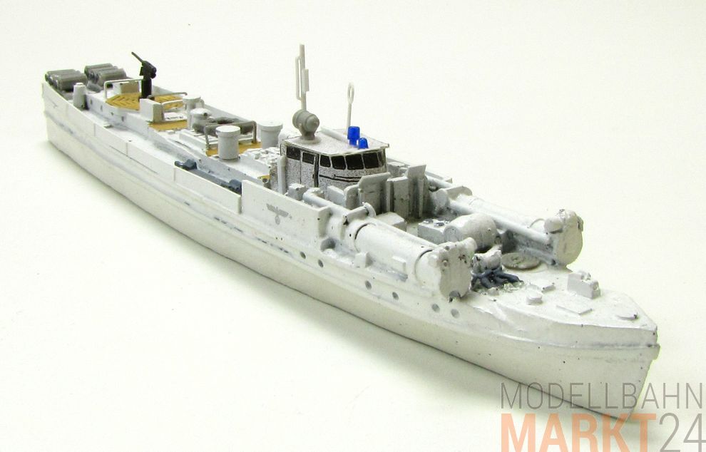 Deutsches Schnellboot S7-13 von 1934  in weiß Militär Standmodell Maßstab 1:160 *BONUS*