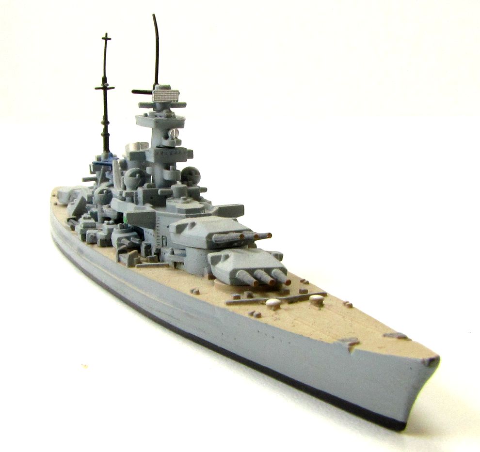 Metallguss Modell schweres Panzerschiff Scharnhorst WWII Maßstab 1:1250