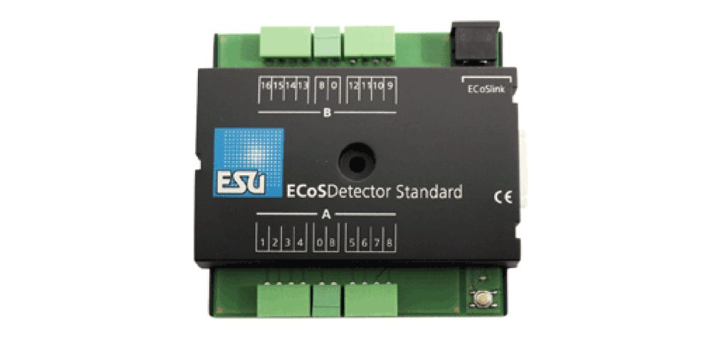 ESU 50096 ECoSDetector Standard Rückmeldemodul, 16 Dig. Eingänge. Für 3-Leiterbetrieb, Optokoppler