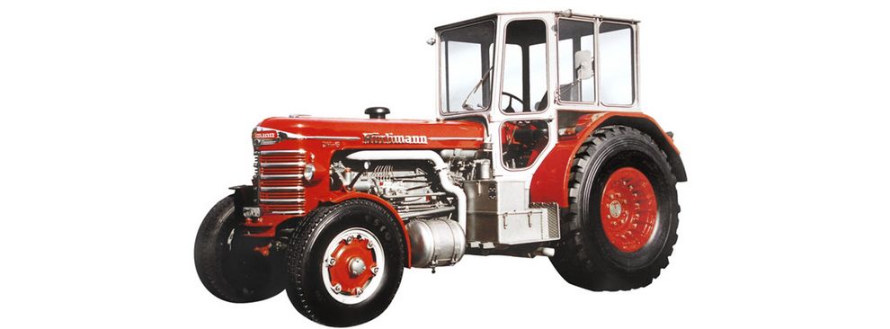 SCHUCO 450895400 Hürlimann DH 6 Traktor Resin-Modell 1:32 - NEU