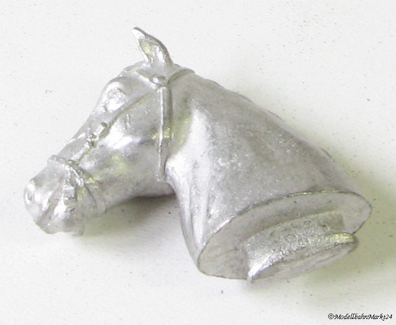 Zinnfiguren Ersatz-Pferdekopf unbemalt Sammler
