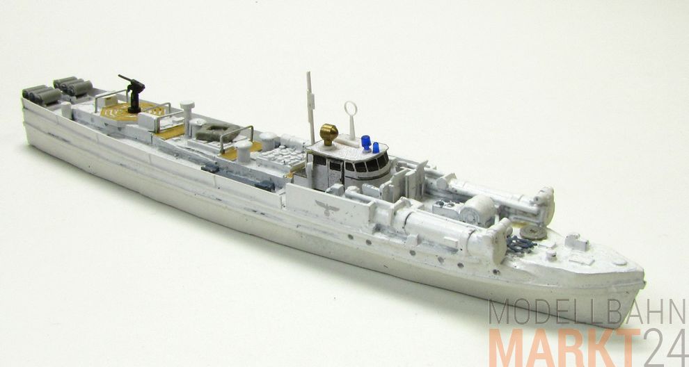 Deutsches Schnellboot S7-13 in weiß von 1934 Militär Standmodell Maßstab 1:160 *BONUS*