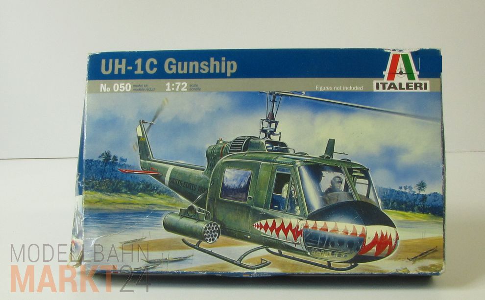 ITALERI 050 Hubschrauber-Bausatz UH-1C Gunship 1:72 OVP