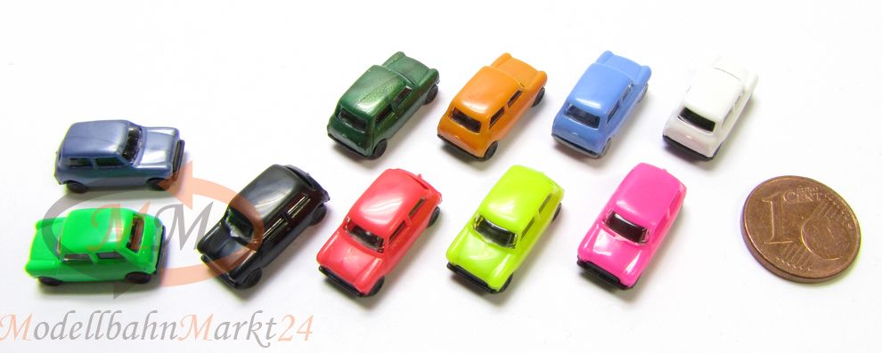 Austin/Morris Mini Cooper 10 x verschiedene Farben Kult-Modell Maßstab 1:160 NEU