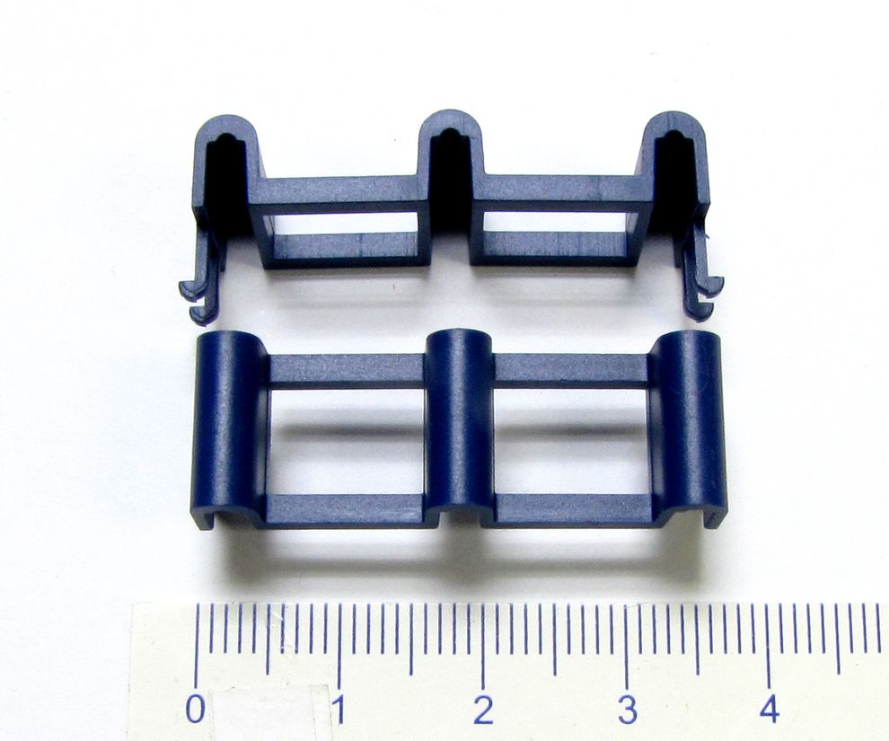 ALBEDO Ersatzteil Achshalter für 3-Achs-Auflieger blau 12 mm 1:87 H0 - 2478