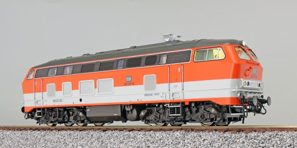 ESU 31014 Diesellok, H0, BR 218, 218 137 Citybahn DB, Orange/ Weiss, Ep IV, Vorbildzustand um 1989, Sound+Rauch, DC/AC
