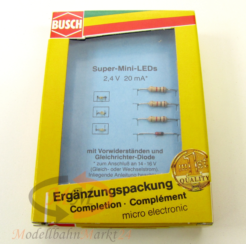 BUSCH Super Mini LEDs mit Vorwiderständen und Gleichrichter-Diode - OVP