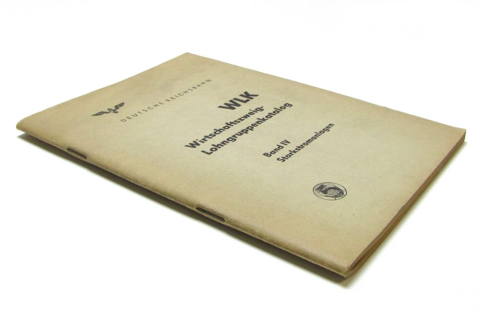 Fachbuch Deutsche Reichsbahn Wirtschaftszweig Lohngruppenkatalog von 1952