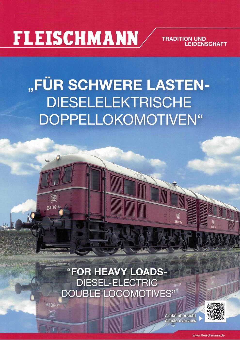 FLEISCHMANN 80801 Broschüre Prospekt - Dieselelektrische Doppellokomotiven - NEU