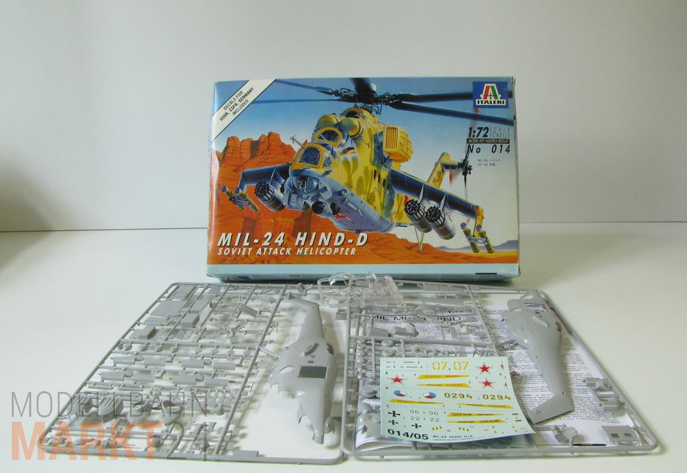 ITALERI 014 Hubschrauber-Bausatz MIL-24 Hind-D Scale 1:72 (OVP)