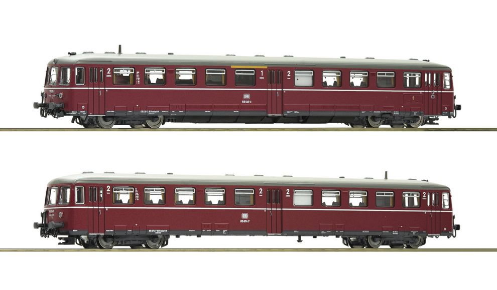 FLEISCHMANN 740100 DB Akku-Triebwagen mit Steuerwagen rot Epoche IV Spur N - NEU