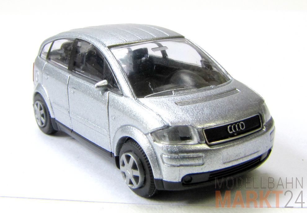 RIETZE Audi A2 silber-metallic Sonderausgabe mit Audi-Broschüre Scale 1:87 - OVP