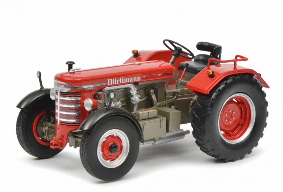 SCHUCO 450904300 Hürlimann Traktor D-200S rot Resin-Modell 1:32 NEU