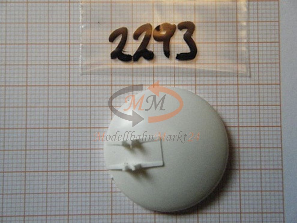 ALBEDO Ersatz-Kesseldeckel Endkappe mit Aufnahme Kippsilo weiß Ø 28,5 mm H0 2293