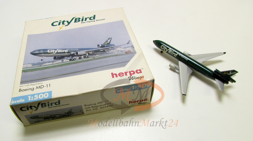 HERPA Wings 5003440 - Boeing MD-11 City Bird The Flying Dream Scale 1:500 - OVP