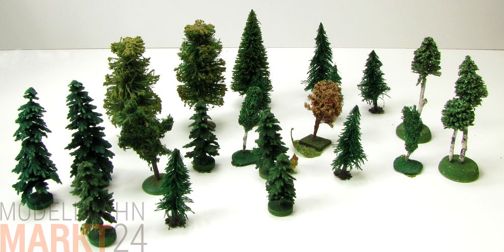 Set Bäume bzw. Wald zur Landschafts Gestaltung aus den 60ern für Spur H0 1:87