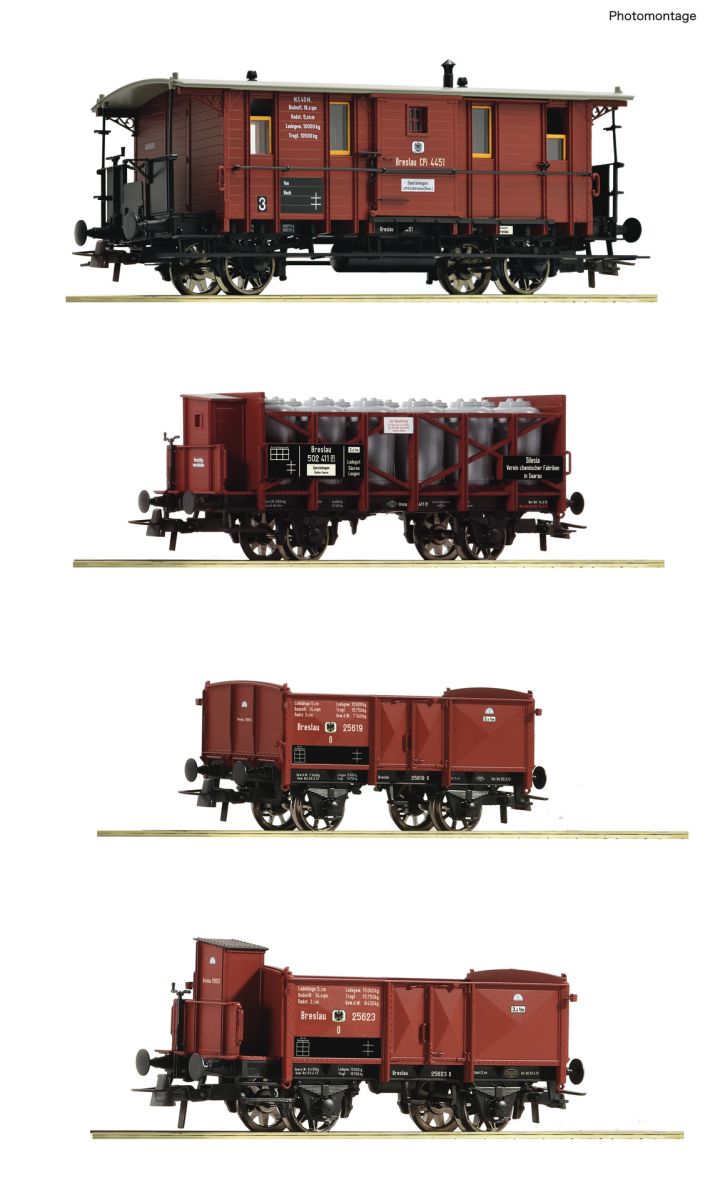 ROCO 6600073 4-tlg. Set: Güterzug, K.P.E.V. DC Spur H0