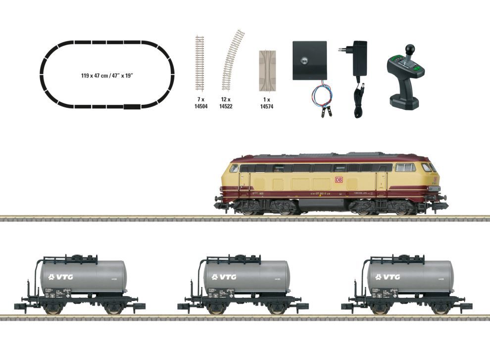 TRIX 11160 Digital-Startpackung Güterzug mit Baureihe 217 Spur N